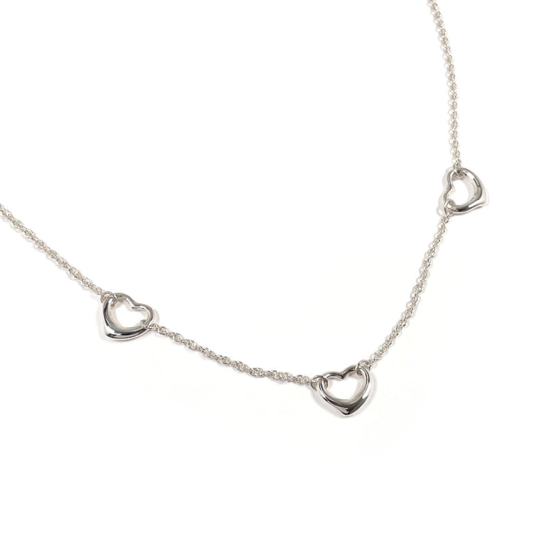 TIFFANY&Co. Necklace Triple Open Heart 3P Elsa Peretti Silver925 Silver Women Second hand