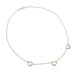 TIFFANY&Co. Necklace Triple Open Heart 3P Elsa Peretti Silver925 Silver Women Second hand