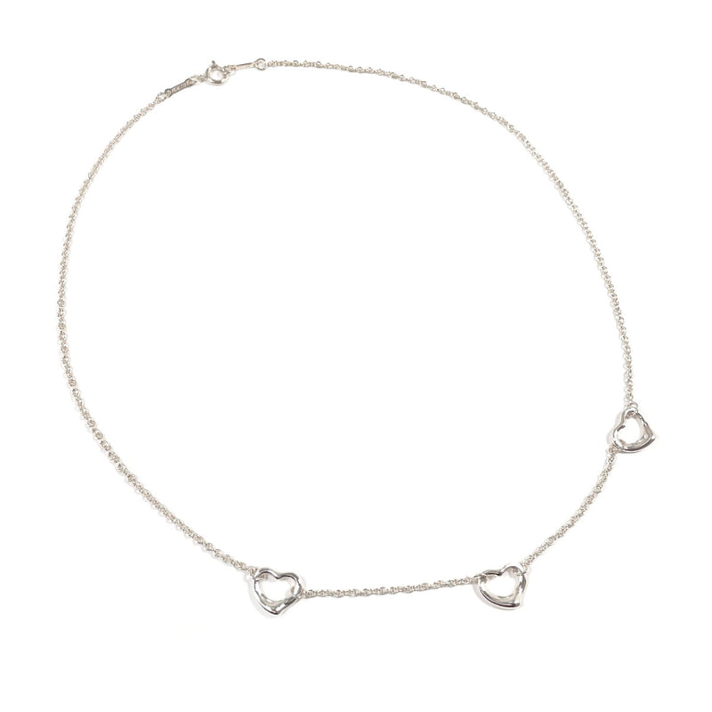 TIFFANY&Co. Necklace Triple Open Heart 3P Elsa Peretti Silver925 Silver Women Second hand