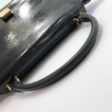 CELINE Handbag Trapeze Trapeze medium Patent leather/Suede black Gold Hardware Women Used - JP-BRANDS.com