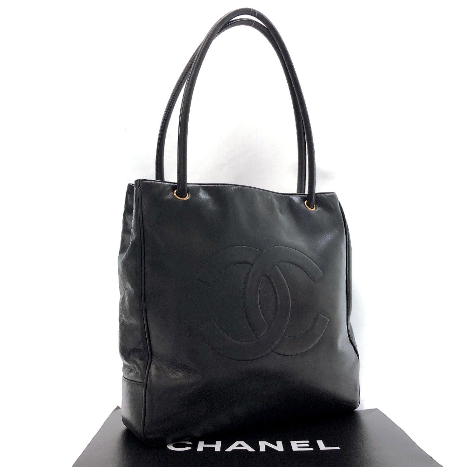 CHANEL Tote Bag COCO Mark leather black Women Used