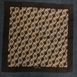 Salvatore Ferragamo scarf Gancinipattern silk Brown Women Used