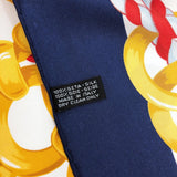 CELINE scarf silk Navy multicolor Women Used - JP-BRANDS.com