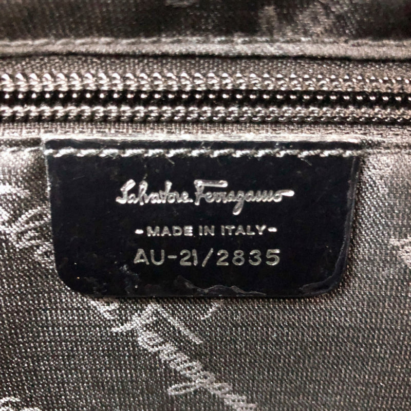 Salvatore Ferragamo Handbag AU-21 Gancini canvas/Patent leather black Women Used
