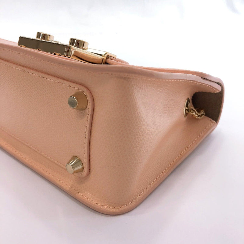 Furla Shoulder Bag metropolis leather pink gold Women Used - JP-BRANDS.com
