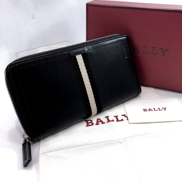BALLY purse Round zip TASYO leather black mens Used - JP-BRANDS.com