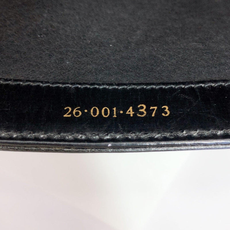 GUCCI Shoulder Bag Vintage crest charm Old Gucci leather black Gold Ha –