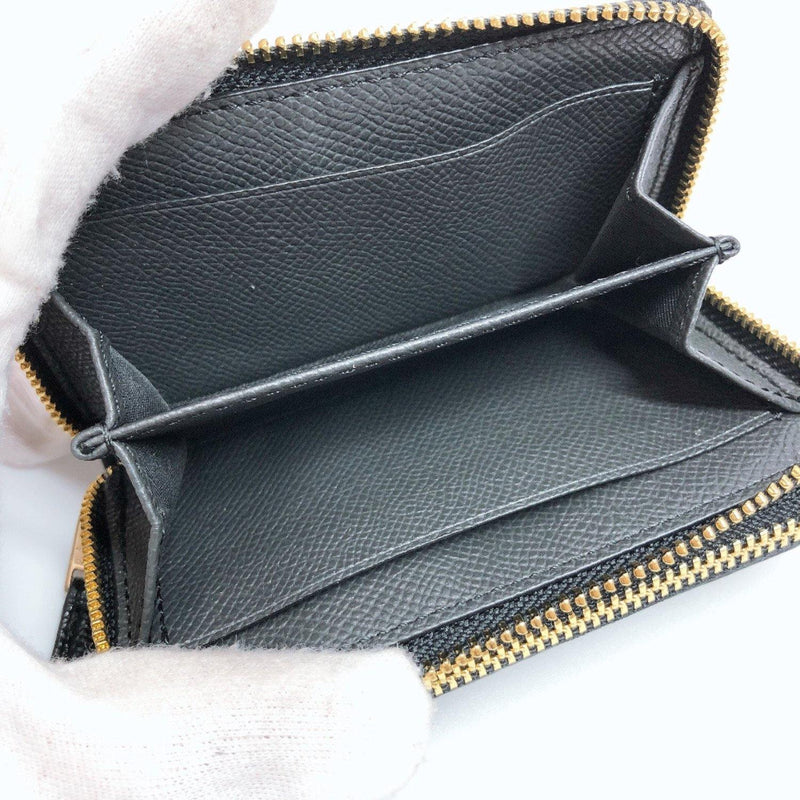 COACH coin purse 57855 Mini Wallet leather black gold Women Used - JP-BRANDS.com