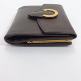 Givenchy Tri-fold wallet Gamaguchi vintage leather Brown Gold Hardware Women Used - JP-BRANDS.com