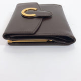 Givenchy Tri-fold wallet Gamaguchi vintage leather Brown Gold Hardware Women Used - JP-BRANDS.com
