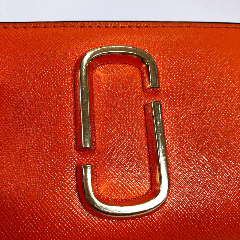 MARC JACOBS wallet snap shot leather Orange pink Women Used