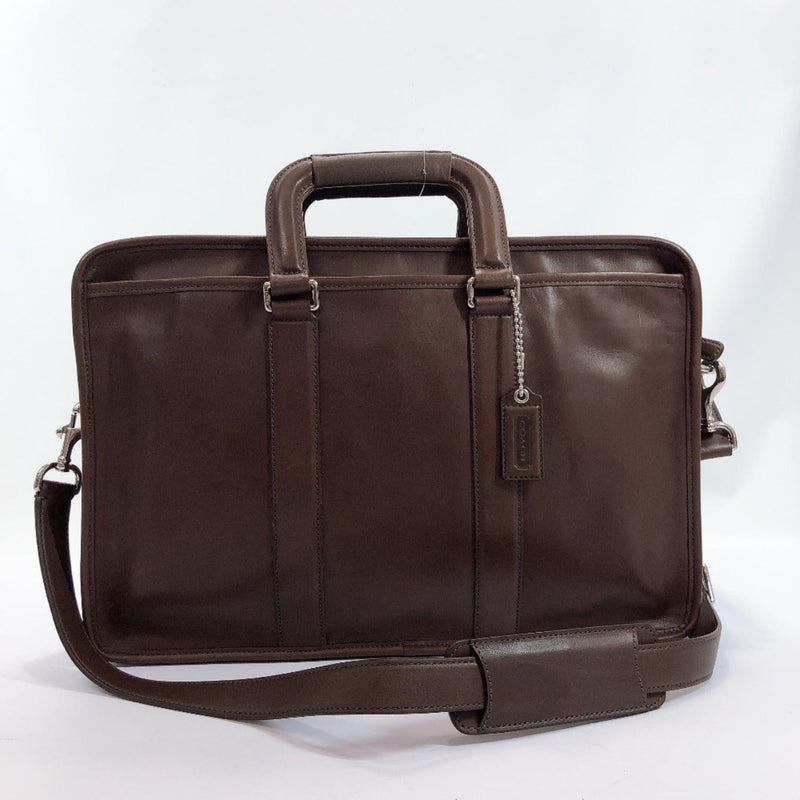 COACH Briefcase 70374 Business bag 2way leather Brown mens Used - JP-BRANDS.com