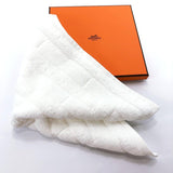 HERMES handkerchief Hand towel cotton white unisex New - JP-BRANDS.com