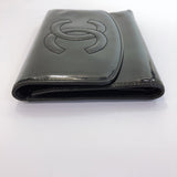 CHANEL Tri-fold wallet COCO Mark vintage Patent leather black Women Used - JP-BRANDS.com