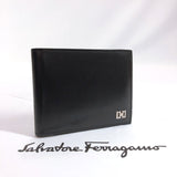 Salvatore Ferragamo wallet leather black SilverHardware mens Used