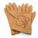 LOEWE gloves anagram lambskin/silk Brown Women Used - JP-BRANDS.com
