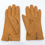 LOEWE gloves anagram lambskin/silk Brown Women Used - JP-BRANDS.com