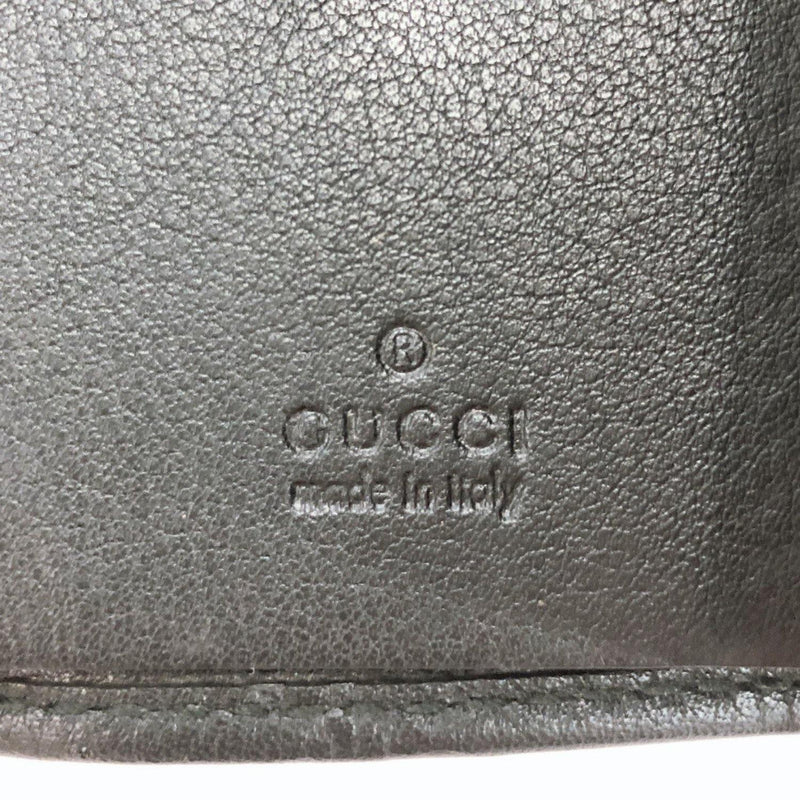 GUCCI key holder 138093 six hooks Sima leather black mens Used