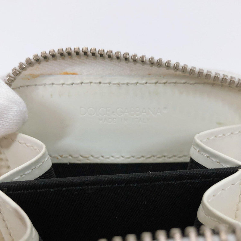 DOLCE&GABBANA coin purse leather white unisex Used - JP-BRANDS.com