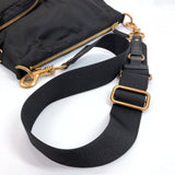 Miu Miu Shoulder Bag Square type Nylon black Gold Hardware Women Used - JP-BRANDS.com