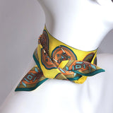 HERMES scarf Twilly Ballerina pattern silk yellow multicolor Women Used - JP-BRANDS.com