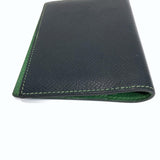 HERMES Notebook cover agenda leather Navy green 〇ℤCarved seal mens Used - JP-BRANDS.com