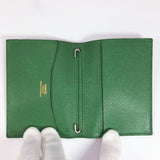 HERMES Notebook cover agenda leather Navy green 〇ℤCarved seal mens Used - JP-BRANDS.com