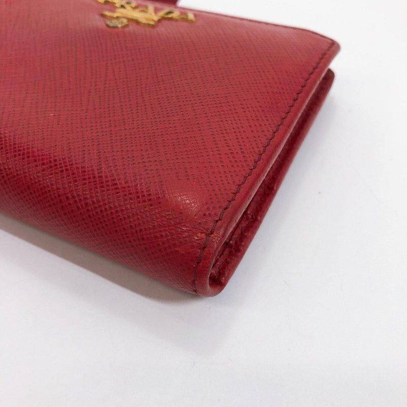 PRADA wallet Safiano leather Red gold Used - JP-BRANDS.com