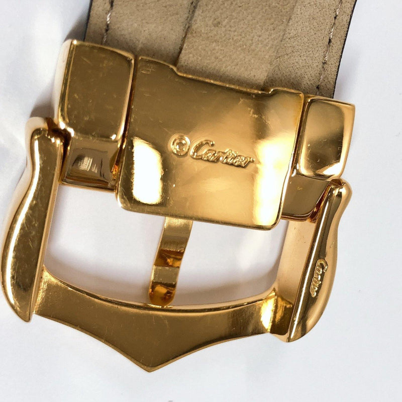 CARTIER belt leather black gold mens Used - JP-BRANDS.com