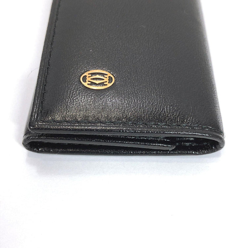 CARTIER key holder leather black unisex Used - JP-BRANDS.com