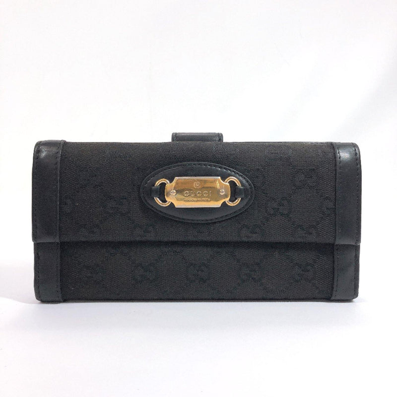 GUCCI purse 146199 Double Sided GG canvas/leather black Women Used - JP-BRANDS.com