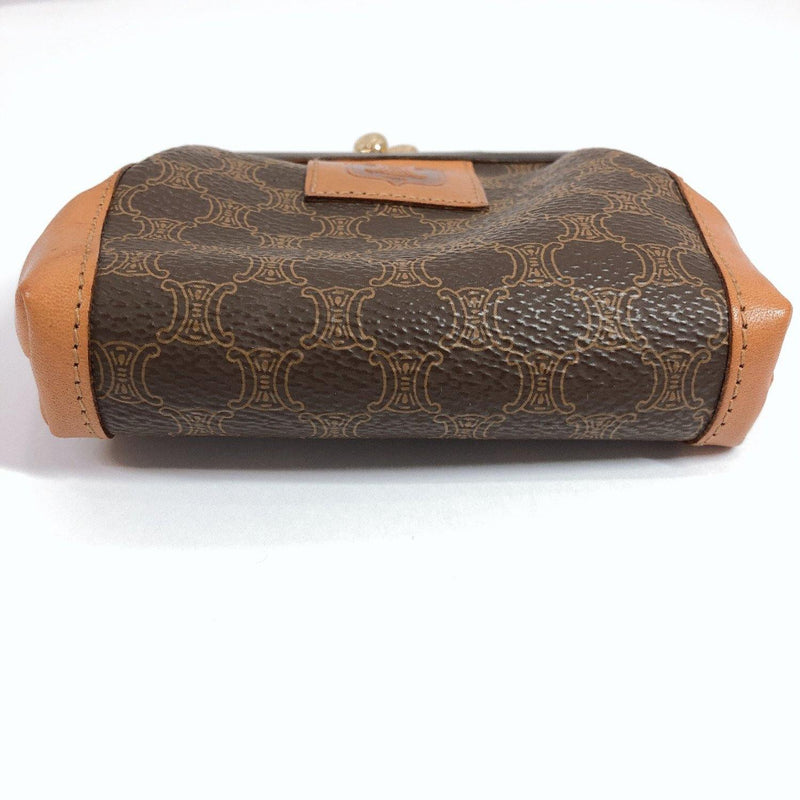 CELINE coin purse purse with a clasp Macadam pattern leather Brown Women Used - JP-BRANDS.com