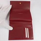 GIVENCHY Tri-fold wallet leather wine-red Women Used - JP-BRANDS.com