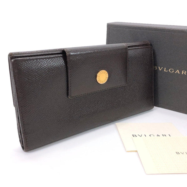 BVLGARI purse AB EIEA Bulgari Bulgari leather Brown mens Used - JP-BRANDS.com