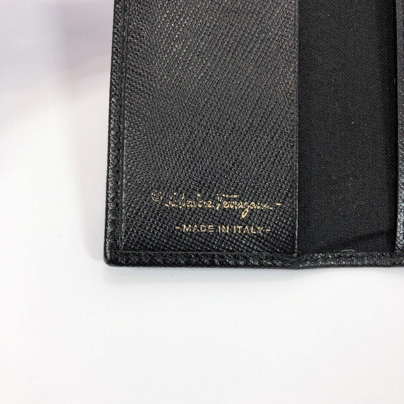 Salvatore Ferragamo key holder Gancini leather black Gold Hardware Women Used - JP-BRANDS.com