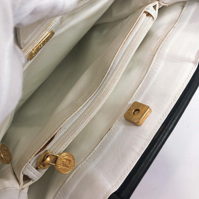 FENDI Handbag vintage leather white Women Used - JP-BRANDS.com