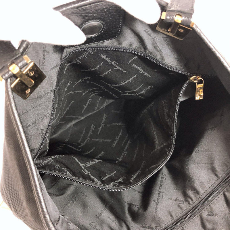 Salvatore Ferragamo Tote Bag BK-21 1896 Nylon black Women Used - JP-BRANDS.com