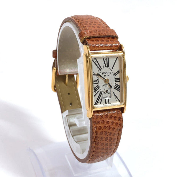 TISSOT Watches A222K Quartz metal/leather gold Brown Women Used - JP-BRANDS.com
