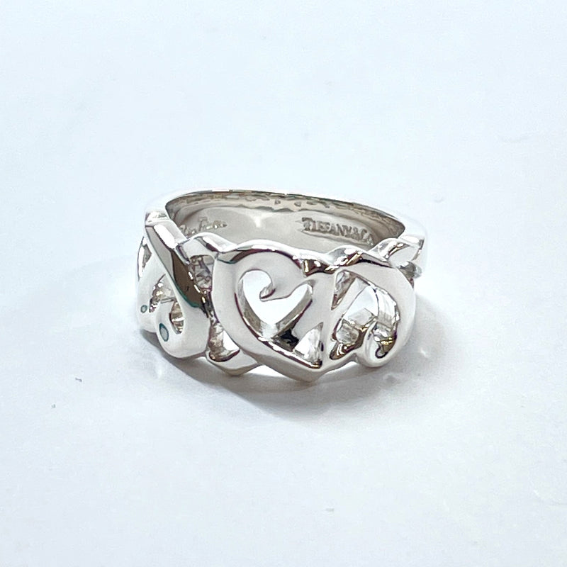 TIFFANY&Co. Ring Triple rubbing heart Silver925 #8(JP Size) Silver Women Used