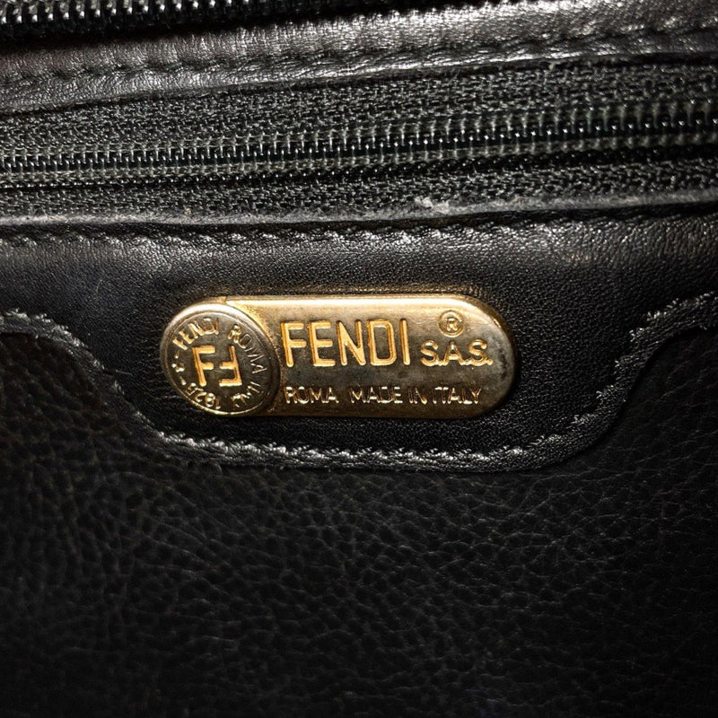 FENDI Handbag Calfskin black gold Women Used - JP-BRANDS.com