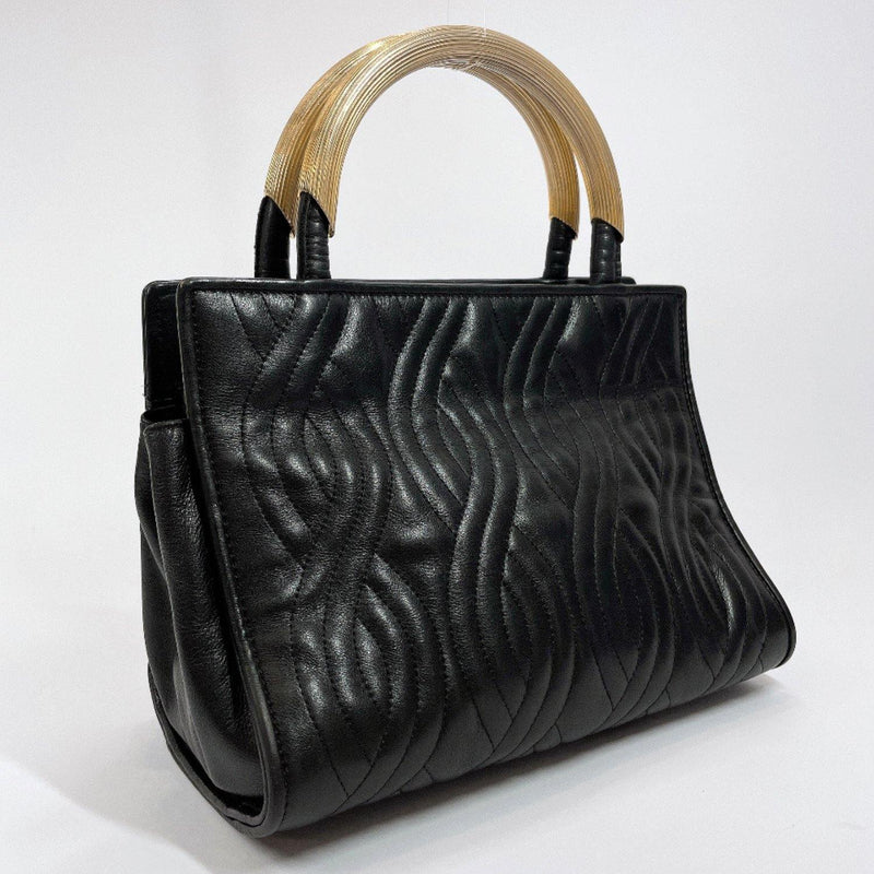FENDI Handbag Calfskin black gold Women Used - JP-BRANDS.com