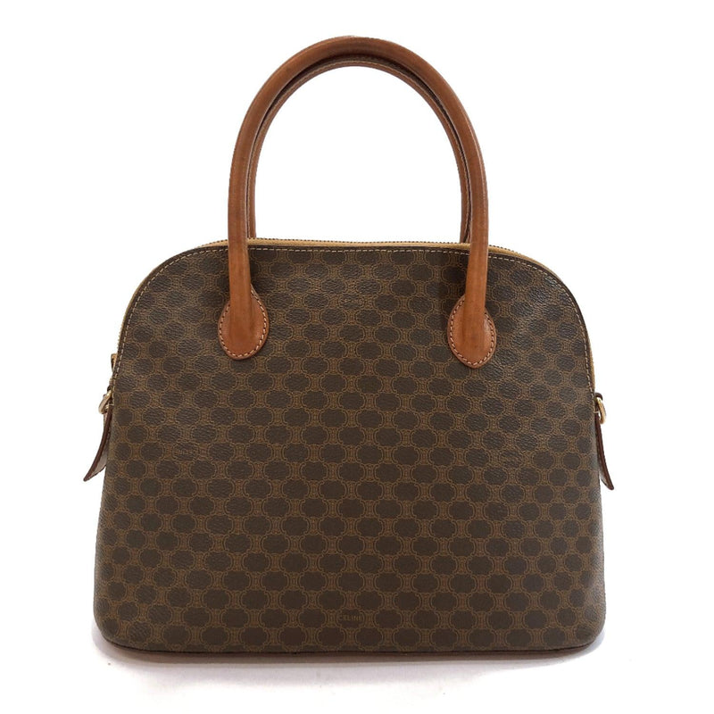 CELINE Handbag Macadam pattern PVC/leather Brown Women Used - JP-BRANDS.com