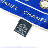 CHANEL handkerchief Camelia silk Navy Women Used - JP-BRANDS.com