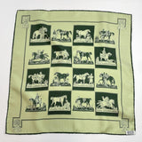 HERMES scarf Petit Carre silk green unisex Used - JP-BRANDS.com