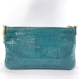 Miu Miu Shoulder Bag leather green Blue green Women Used - JP-BRANDS.com