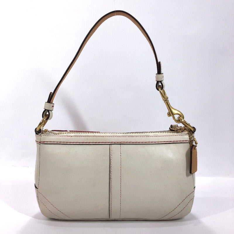 COACH Shoulder Bag leather white Women Used - JP-BRANDS.com