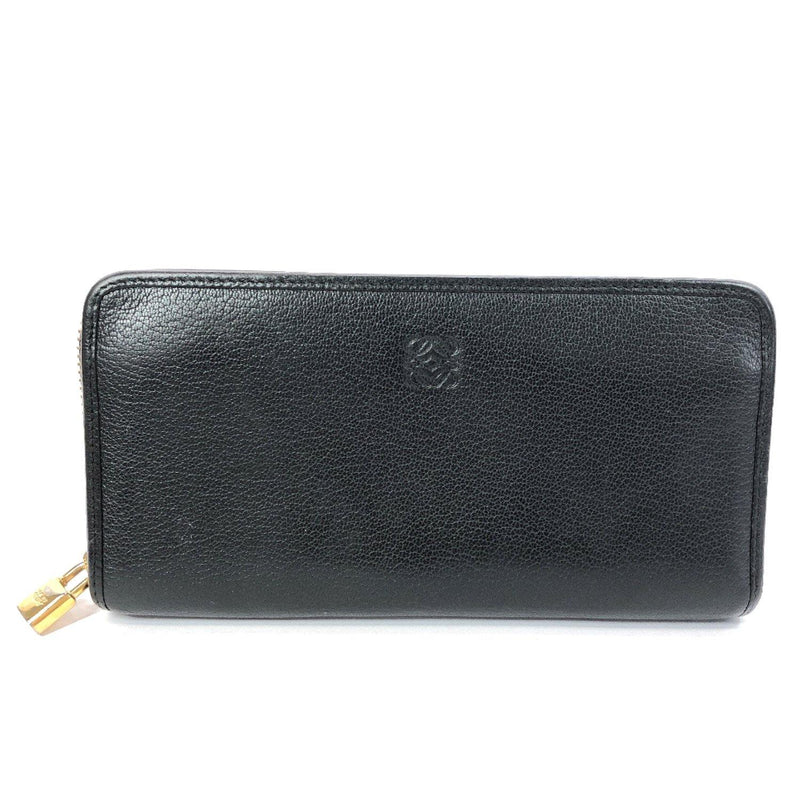 LOEWE purse anagram Zippy wallet leather black unisex Used - JP-BRANDS.com
