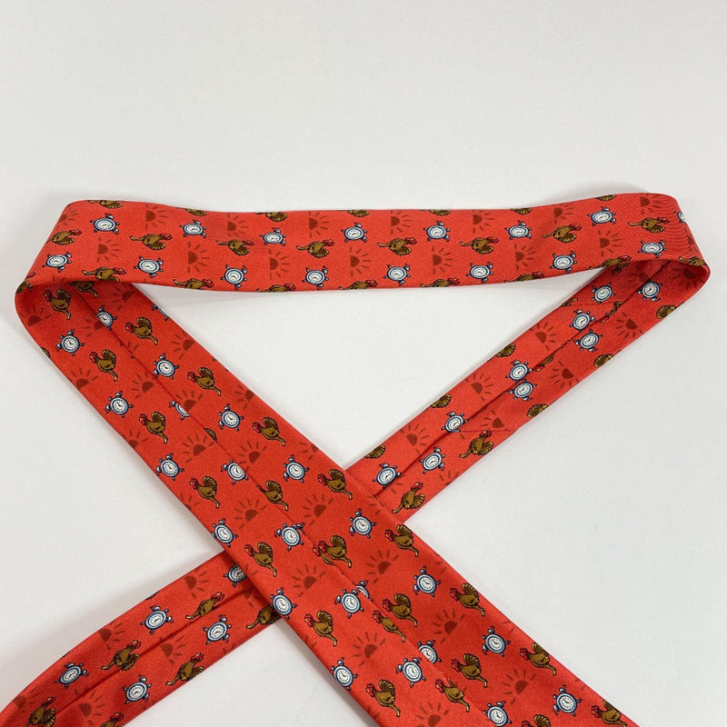 HERMES tie silk Red mens Used - JP-BRANDS.com