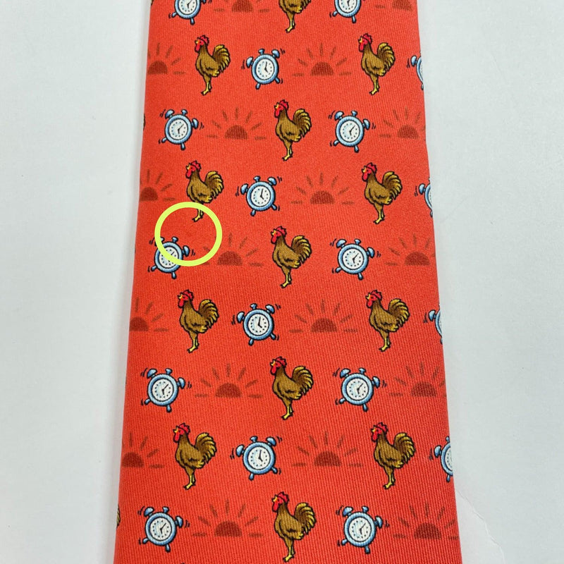 HERMES tie silk Red mens Used - JP-BRANDS.com