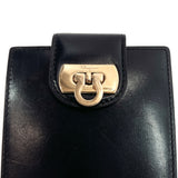 Salvatore Ferragamo wallet 222037 Gancini leather black Women Used